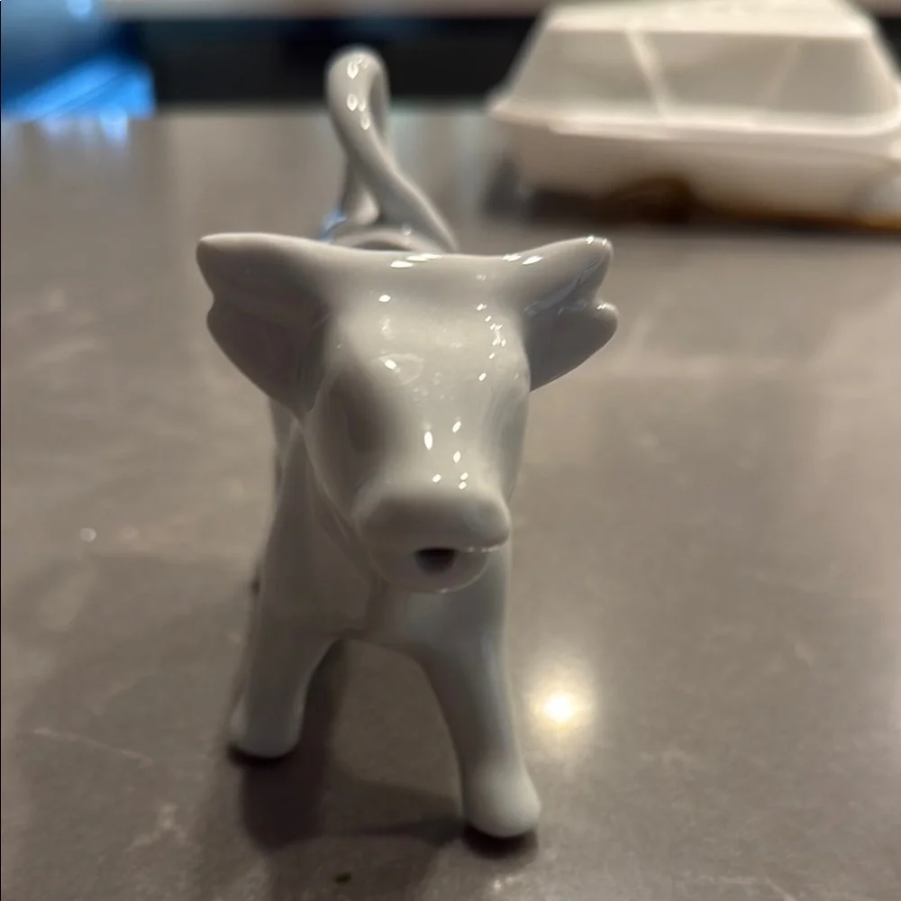 Apilco White Ceramic Cow Creamer